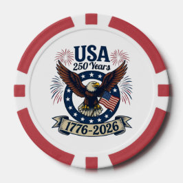 Patriotic American Eagle 250 Years 1776-2026 Pokerchips