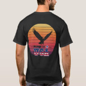 Patriotic American Eagle "Made in USA" Design T-Shirt (Rückseite)