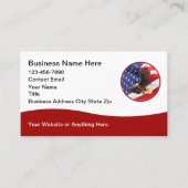 Patriotic American Eagle Modern Business Cards Visitenkarte (Vorderseite)