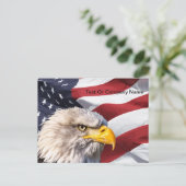 Patriotic American Eagle Post Postkarte (Stehend Vorderseite)