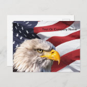 Patriotic American Eagle Post Postkarte (Vorne/Hinten)