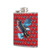 Patriotic American Eagle Red White Blue Flachmann (Links)