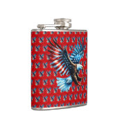 Patriotic American Eagle Red White Blue Flachmann (Rechts)