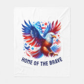 Patriotic American Eagle Red White Blue Fleecedecke (Vorderseite)
