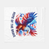 Patriotic American Eagle Red White Blue Fleecedecke (Vorderseite (Horizontal))