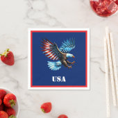 Patriotic American Eagle Red White Blue Serviette (Beispiel)