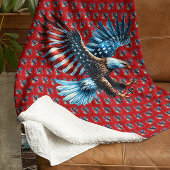 Patriotic American Eagle Red White Blue Sherpadecke