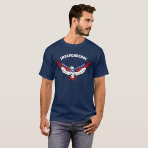 Patriotic American Eagle Red White Blue Stars T-Shirt