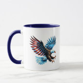 Patriotic American Eagle Red White Blue Tasse (Links)