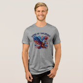Patriotic American Eagle Red White Blue Tri-Blend Shirt (Vorderseite voll)
