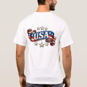 Patriotic American Eagle USA Flag T-Shirt (Rückseite)
