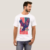 Patriotic American Eagle USA Flag T-Shirt (Vorne ganz)