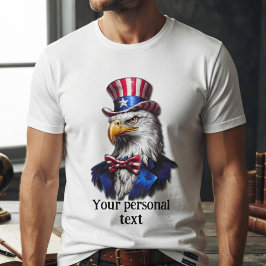 Patriotic American Eagle Your Personal Text T-Shirt