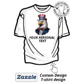 Patriotic American Eagle Your Personal Text T-Shirt