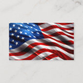 Patriotic American Electrician Theme Business Card Visitenkarte (Rückseite)