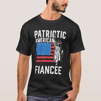 Patriotic American Fiancã©E Us Patriot Usa Amerika T-Shirt