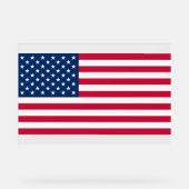 Patriotic American Flag Acrylic Sign Acrylschild (Vorderseite)