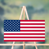 Patriotic American Flag Acrylic Sign Acrylschild (Neutral)