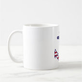 Patriotic American Flag Anchor Nautic Kaffeetasse (Links)
