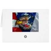 Patriotic American Flag Bald Eagle Wolf (Rückseite Horizontal)