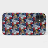 Patriotic American Flag Bald Eagle Wolf Case-Mate iPhone Hülle (Rückseite (Horizontal))