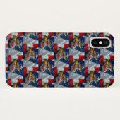 Patriotic American Flag Bald Eagle Wolf Case-Mate iPhone Hülle (Rückseite (Horizontal))