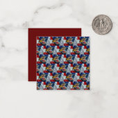 Patriotic American Flag Bald Eagle Wolf Mitteilungskarte (Vorderseite/Rückseite Beispiel)