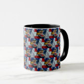 Patriotic American Flag Bald Eagle Wolf Tasse (VorderseiteRechts)