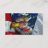 Patriotic American Flag Bald Eagle Wolf Visitenkarte (Vorderseite)