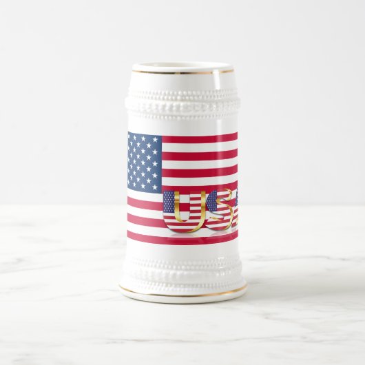 Patriotic American Flag Beer Stein USA Bierglas (Mittel)