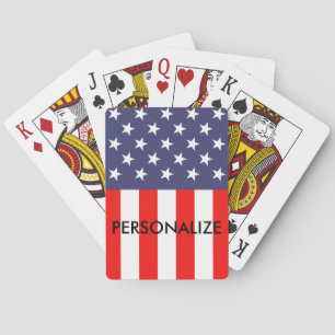 Patriotic American Flag benutzerdefinierte Poker s Spielkarten
