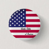 Patriotic American Flag button, USA, Vereinigte St Button (Vorderseite)