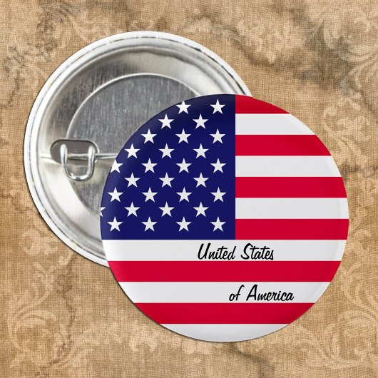Patriotic American Flag button, USA, Vereinigte St Button