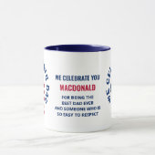 Patriotic American Flag CELEBRATE VATER Tasse (Zentrum)