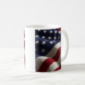 Patriotic American flag Coffee Mug Kaffeetasse (VorderseiteRechts)