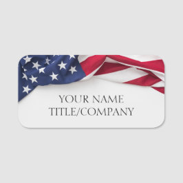 Patriotic American Flag Company Namensschild