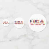 Patriotic American Flag Confetti Konfetti (Vorderseiten)