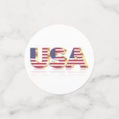 Patriotic American Flag Confetti Konfetti (Klein Vorderseite)