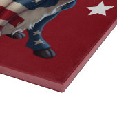 Patriotic American Flag Cow Illustration Schneidebrett (Ecke)