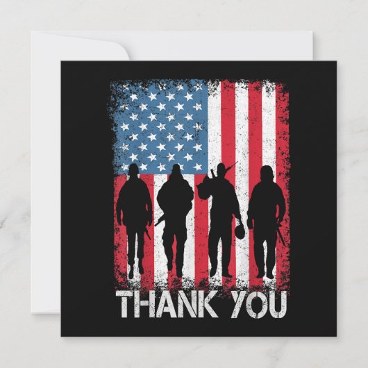 Patriotic American Flag Danke (Vorderseite)
