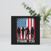 Patriotic American Flag Danke (Stehend Vorderseite)