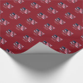 Patriotic American Flag Danke an Red Geschenkpapier (Ecke)