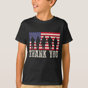 Patriotic American Flag Danke für Männer Frauen Ki T-Shirt
