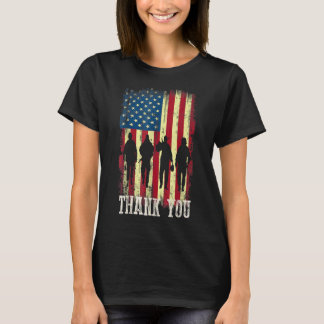 Patriotic American Flag Danke für Männer Frauen Ki T-Shirt
