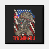 Patriotic American Flag Danke Magnet (Vorne)
