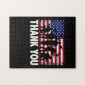 Patriotic American Flag Danke Puzzle (Horizontal)