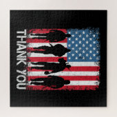 Patriotic American Flag Danke Puzzle (Horizontal)