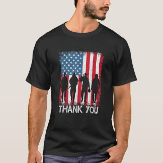 Patriotic American Flag Danke T-Shirt