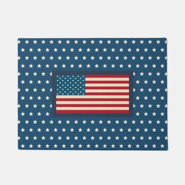 Patriotic American Flag Doormat Geschenk Fußmatte (Vorderseite)