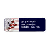 Patriotic American Flag Dove Address Label (Vorne)